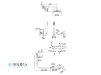 ACABADOS SISTEMA BAÑO-DUCHA EMPOTRADO X-ALPHA BRUMA